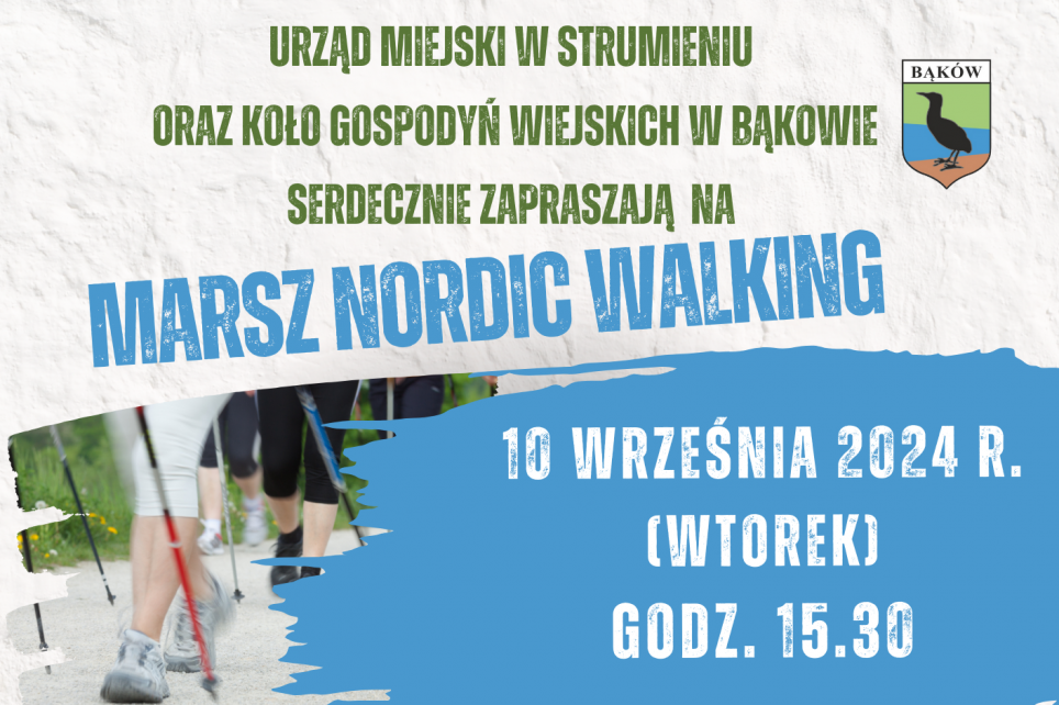 Marsz Nrdic Walking w Bąkowie